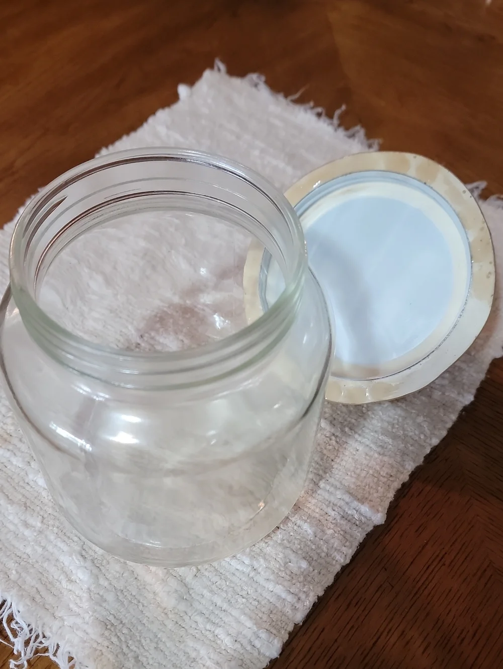Handcrafted Chocolate Chip Cookie Topped Glass Jar Vitage 80's